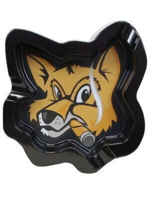 Fox Head Melamine Black Ashtray