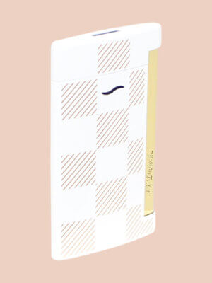 S.T. Dupont Slim 7 Lighter Damier White