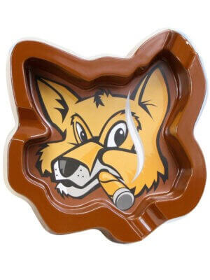 Fox Head Melamine Brown Ashtray