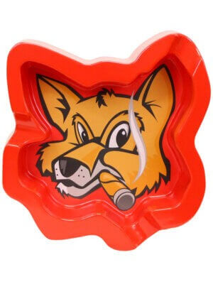 Fox Head Melamine Red Ashtray