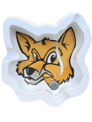 Fox Head Melamine White Ashtray