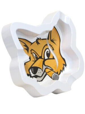 Fox Head Melamine White Ashtray