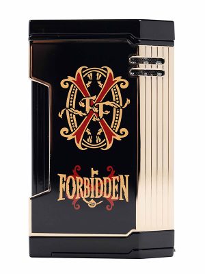 OpusX Rare Black in Black Lacquer and Gold Lighter