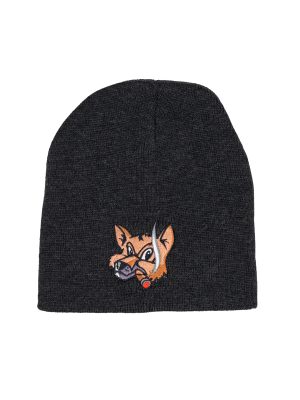 Charcoal Fox Beanie